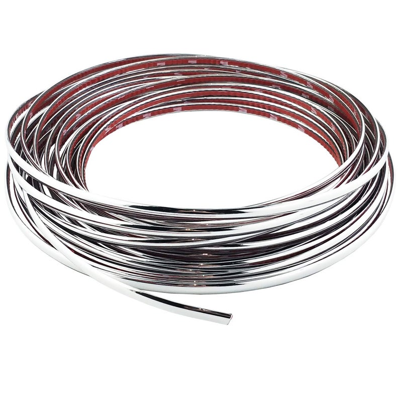 Lunsom Custom Most Chrome Plated Decoration Trim Strip Line, Car Door Fender Interior DIY Moulding Trimming Strip for Most Vehicle (12M x 6MM) - Image 1